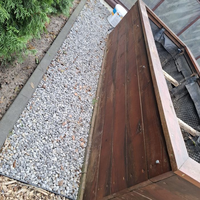 Podwyższona drewniana skrzynia ogrodowa / grządka do warzyw i kwiatów