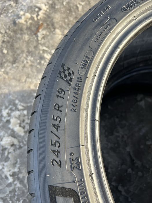 Шини 245/45/19 24рік‼️;7mm‼️;Michelin; пара; літні; резина склад R19