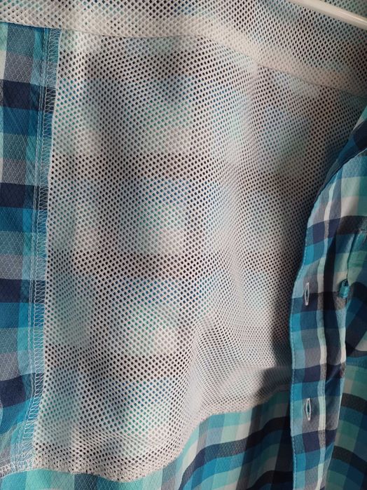 Columbia Men's Super Slack Tide Camp Shirt, Pool Mid Gingham, Small