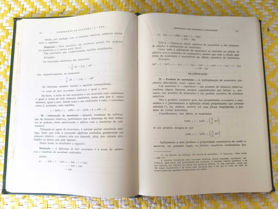 Compêndio de Álgebra – Ensino Liceal – 2º Ciclo J. Jorge G. Calado