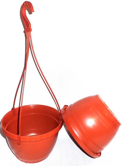 Doniczki wiszące fi24 24cm TERAKOTA białe wisząca ZWISY 24 zwisy AMPLE