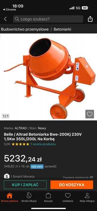 Betoniarka 200 l Altrad