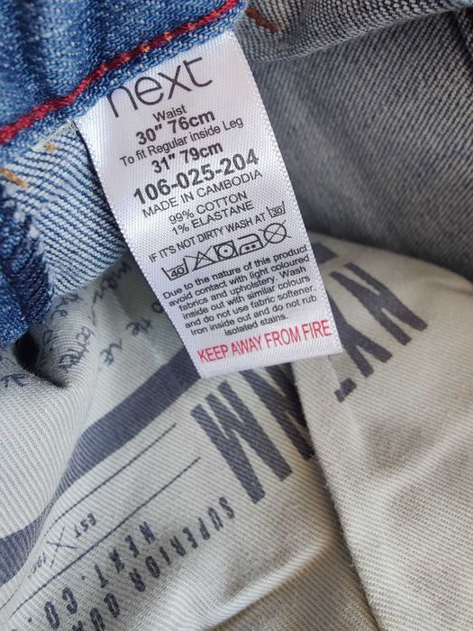 Джинсы Next jeans United Kingdom w30 stretch mid blue.