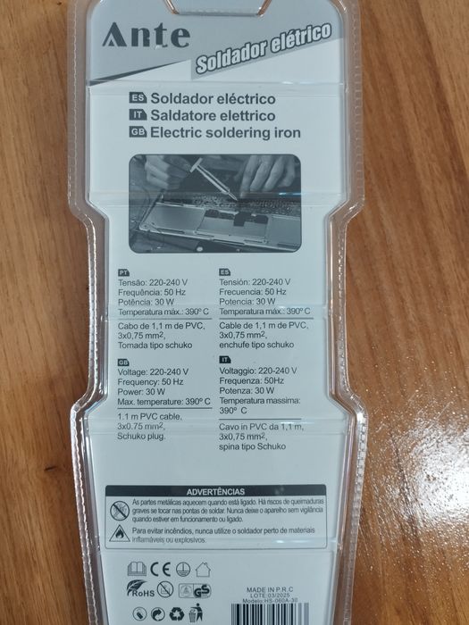 Soldador eletrico 220v