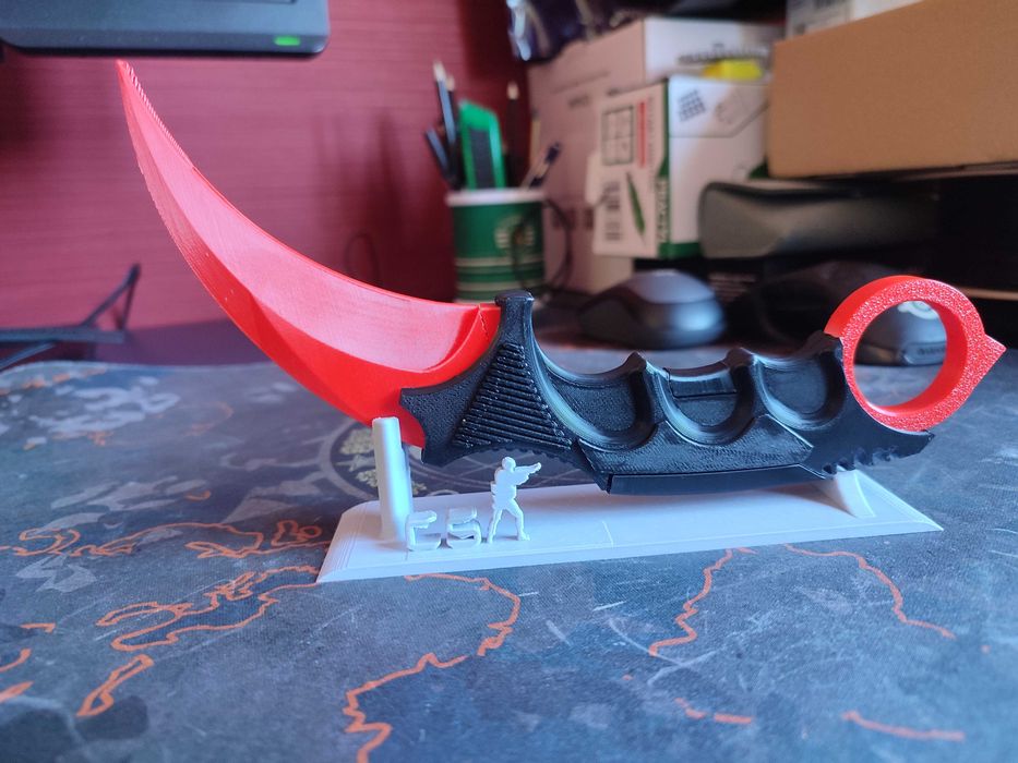 Karambit CS Ruby – Faca Curva Colecionável / Decorativa