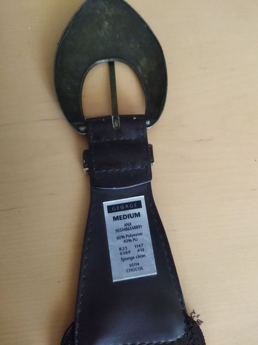 Pasek brązowy 95cm z gumą