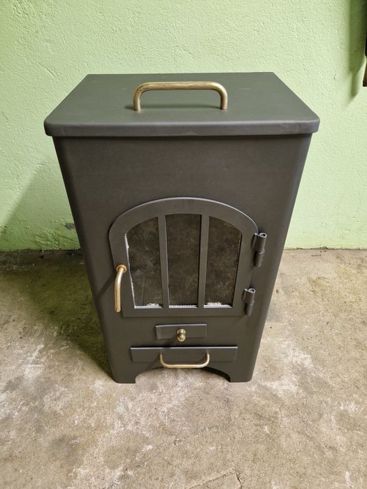 Salamandra a lenha com forno