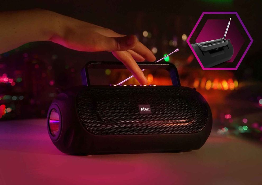 Bezprzewodowy glośnik xblitz master box  bt radio latarka jak jbl, sony