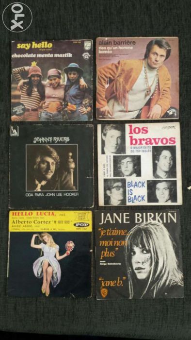 Discos vinil 45 rotações.