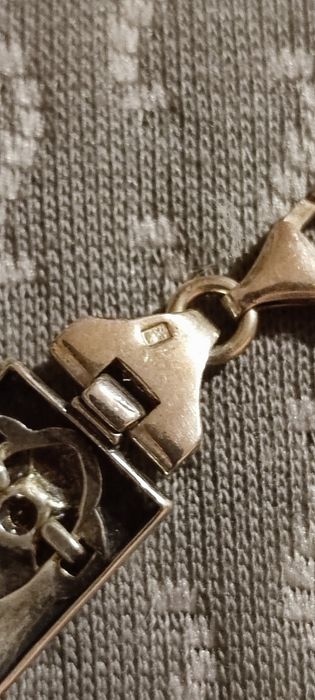 Srebrna bransoletka cyrkonie kwiaty srebro