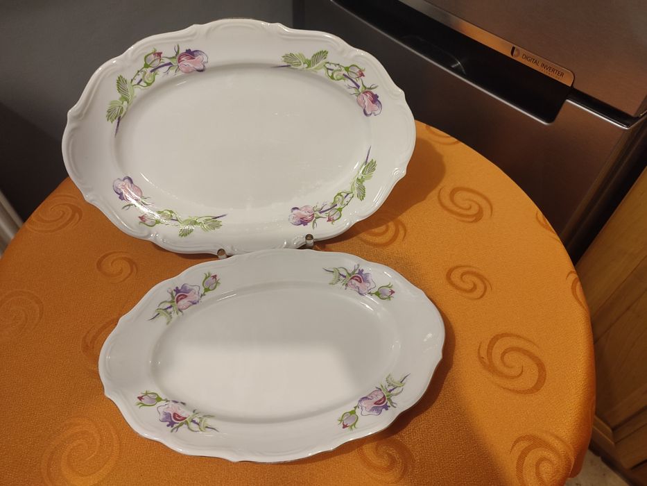Zestaw dwóch pięknych półmisków porcelana Wałbrzych
