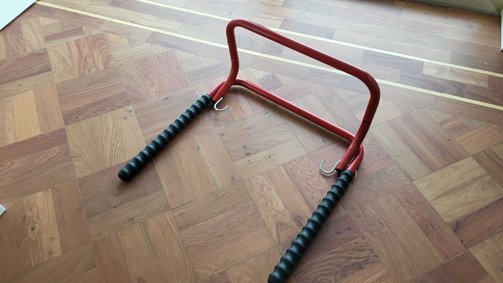 Suporte de Parede Duplo para Bicicletas (Vermelho / Rebatível)