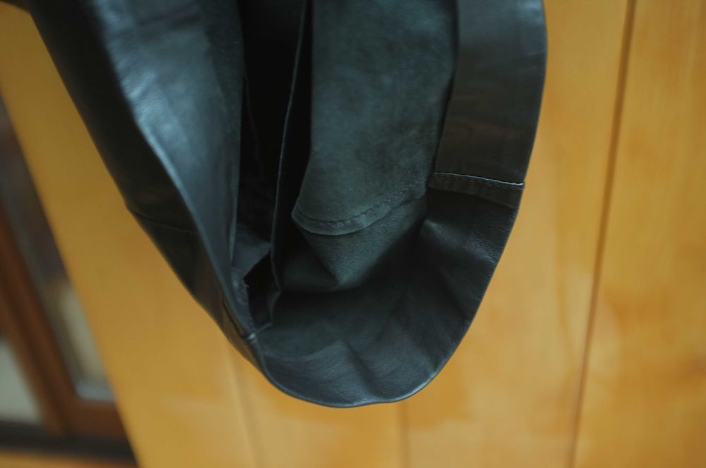 czarna wieczorowa skórzana sukienka mini skóra naturalna rock gothic