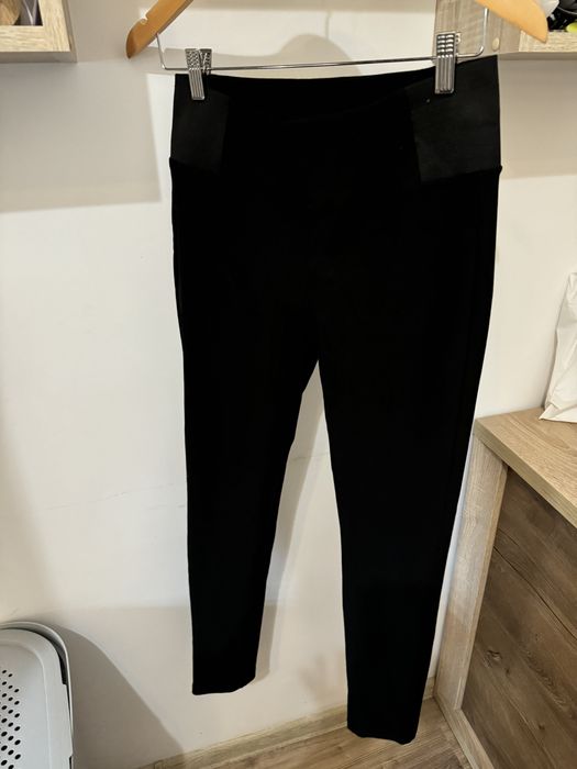Czarne legginsy 38 M 40 L wysoki stan
