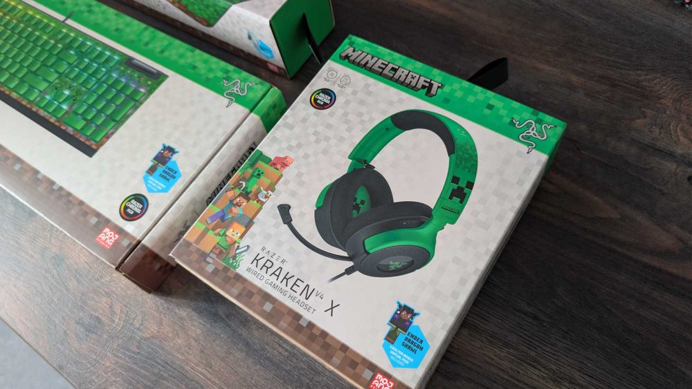 Razer Minecraft Gaming Bundle Набір Клавіатура Миша Навушники Килимок Ексклюзив Новий