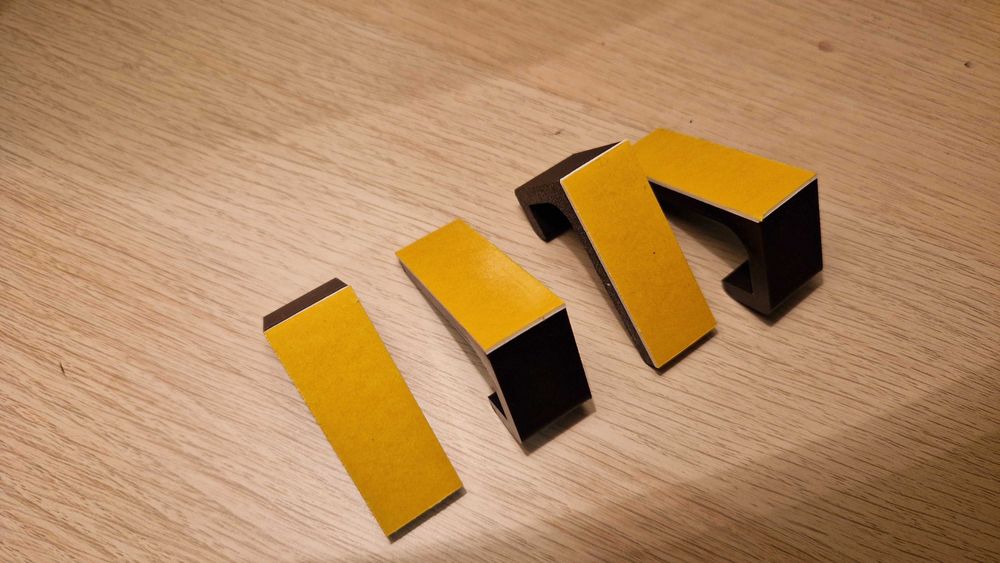 4x Wieszak, haczyk na ubrania, czarny matowy, bez wiercenia, do 2kg