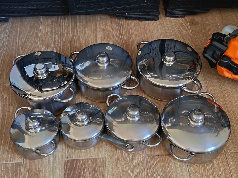 Trem de Cozinha Suprema Portugal – Inox 18/10 – 7 Peças com Tampa