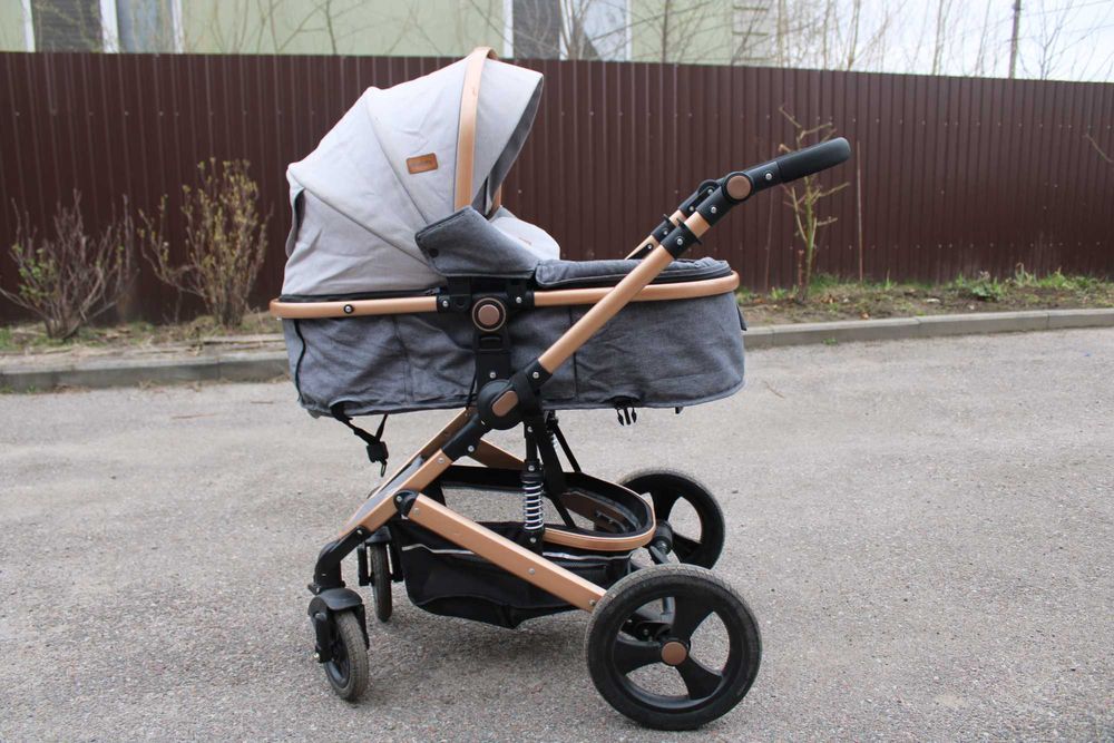 Коляска 3в1 трансформер Ninos Brava New GREY + автокрісло 0-1