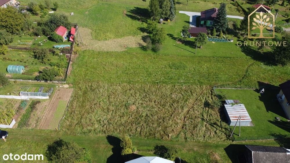 Działka budowlana I 8 arów Gorlice - Sokół I Spokojna okolica I Media