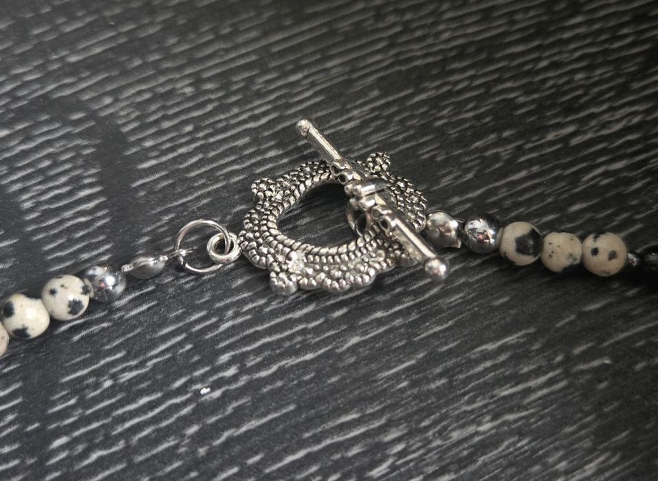 Naszyjnik z kamieni naturalnych amulet serce
