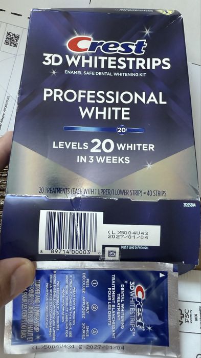 Paski wybielajace zeby Crest 20 levels najnowsze z USA