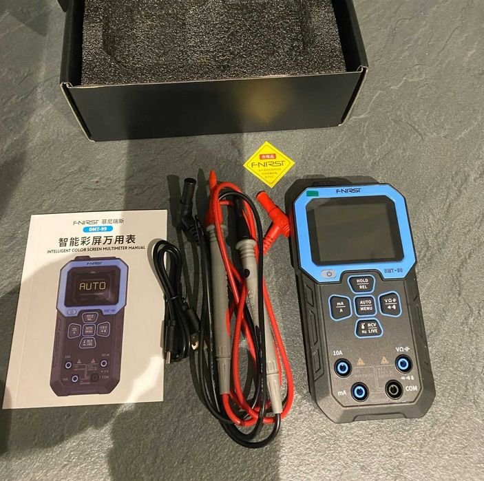 Цифровий мультіметр FNIRSI DMT-99 Тестер True RMS 1000V 10A з кольоровим десплеєм прибор вимірювальний
