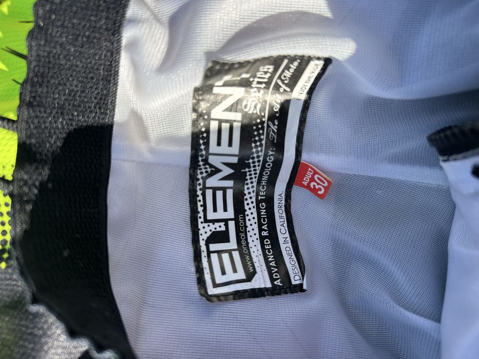 Equipamento motocross oneal amarelo