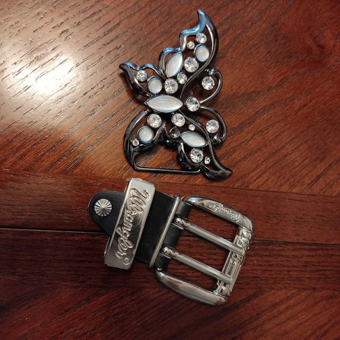 Пряжки для ременів зі стразами  камінцями Wrangler метелик зірки y2k