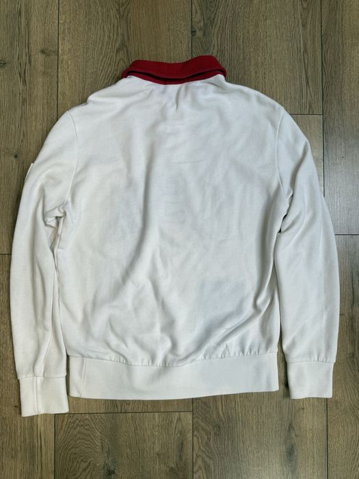 Bluza Polo Ralph Lauren USA Quarter-Zip White Red Collar Oryginał S