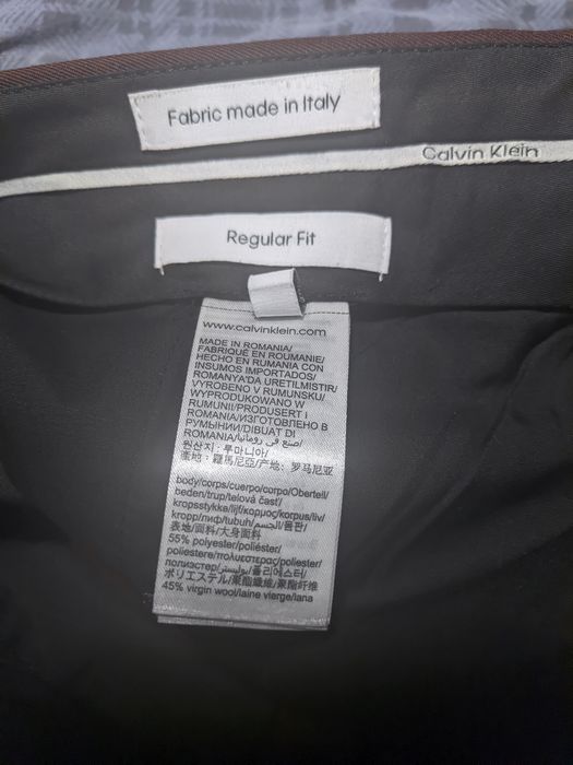 Чоловічі брюки Calvin Klein (Вовна/Шерсть). Нові. Розмір 50(M/L) Бордо