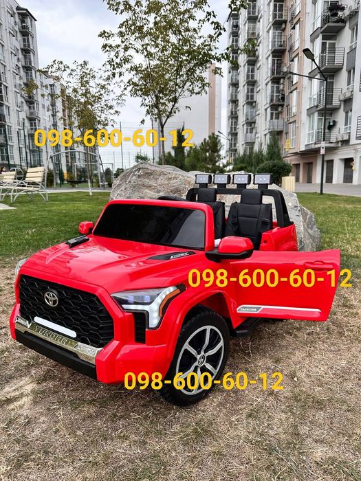 Двомісний дитячий електромобіль Тойота Тундра детски колеса ЕВА Пульт