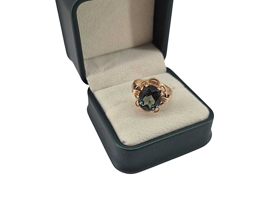 Okazały złoty pierścionek z jaspisem 14K 5,90G