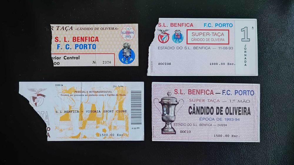 Bilhetes de futebol (usados) SL Benfica
