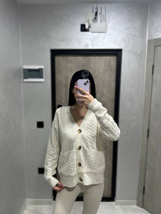 Білий кардиган PLT