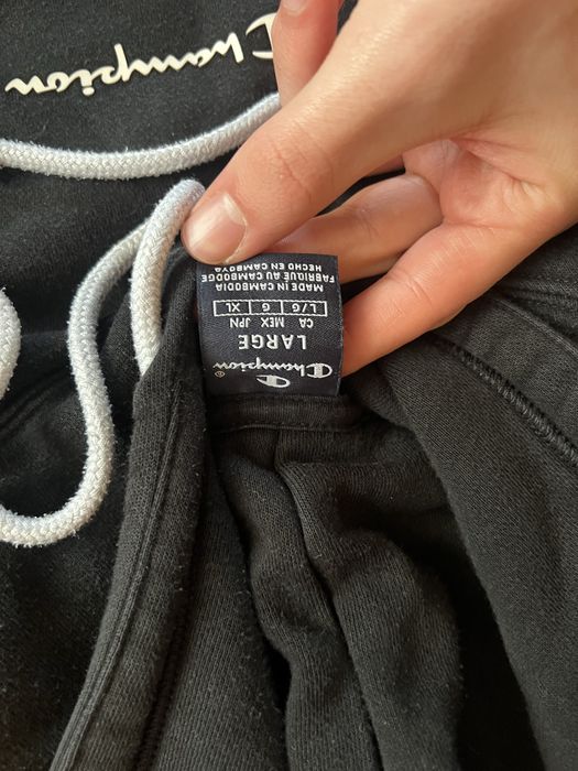 Худи Champion На Лампасах Heavy Cotton плотный sk8 rep y2k