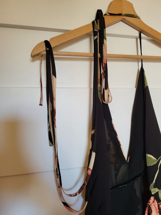 Sukienka maxi szyfonowa w kwiaty