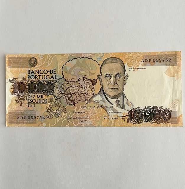 Nota 10000 escudos 1989