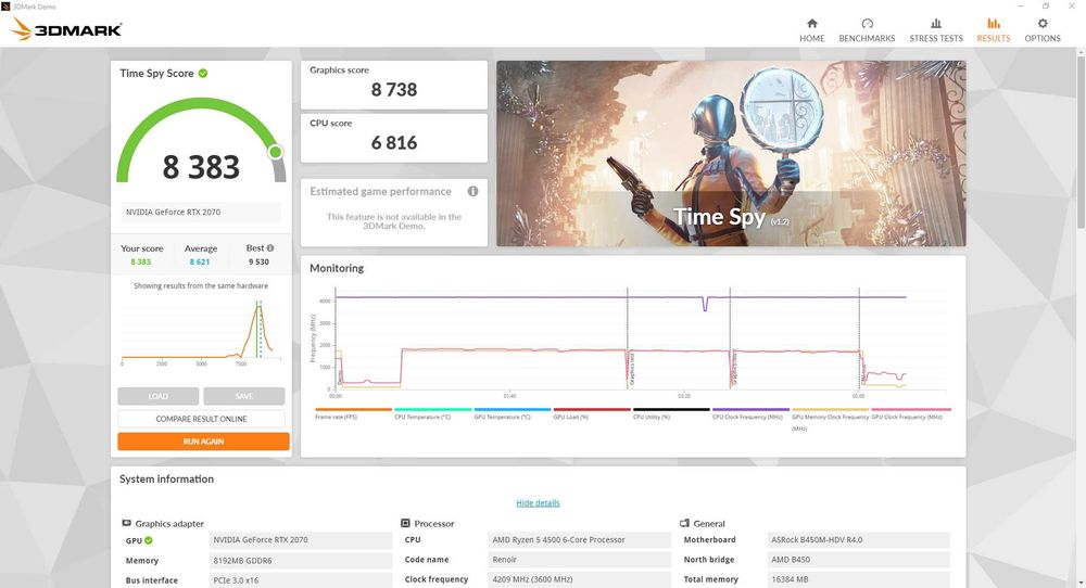 Комп'ютер ПК AMD Ryzen 5 4500, GeForce RTX 2070