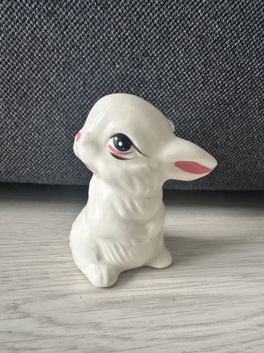 Figurka ceramiczna królik PRL. Polecam!