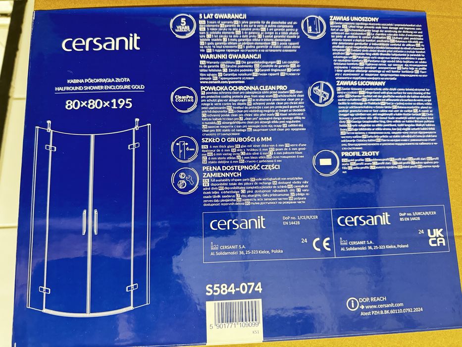 Cersanit City kabina prysznicowa 80x80