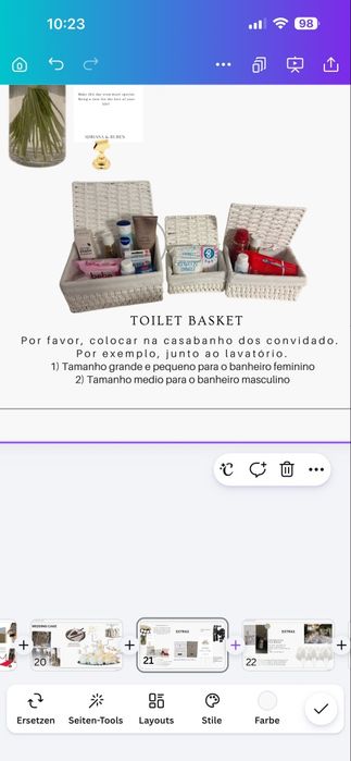Mesa oval com tampo em vidro