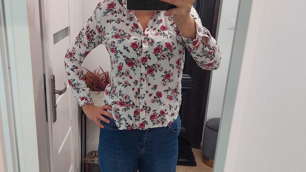 Koszula w kwiaty h&m rozmiar 36