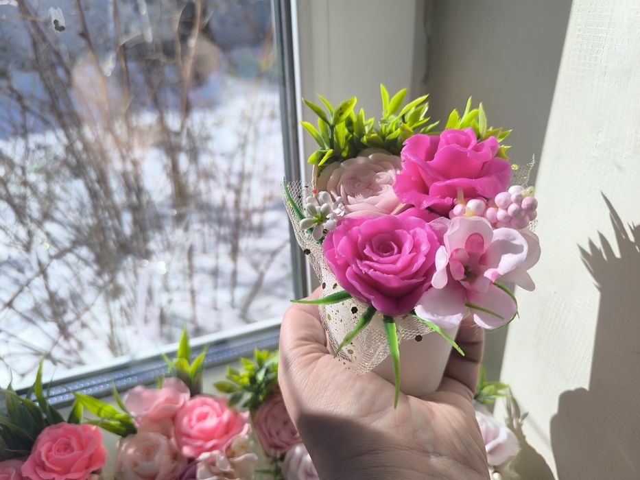 День матері  букет з мила Подарунок мило букет квіти