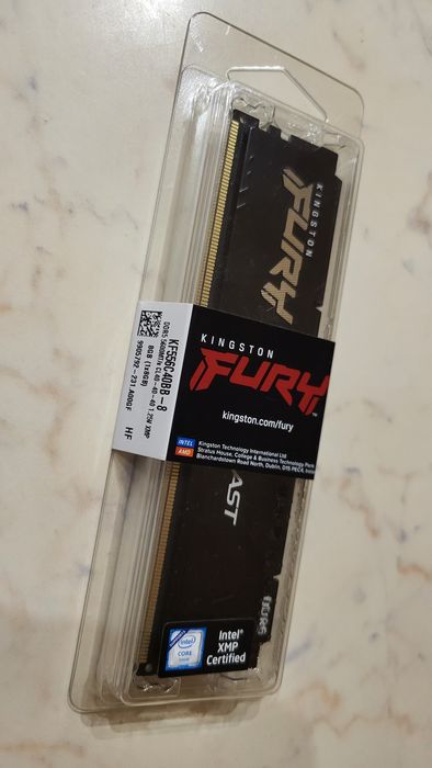 Модуль пам`яті DDR5 8GB/5600 Kingston Fury Beast Black (KF556C40BB-8)