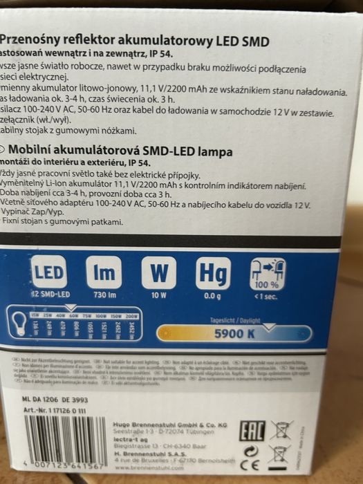 Lampa robocza Led akumulator