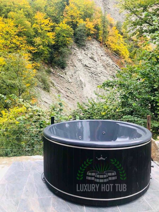 Купель з джакузі. Чан на дровах. СПА чан. ОФУРО. Баня. Виробник