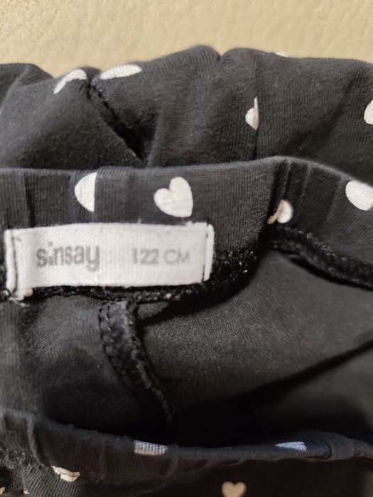 Legginsy dziewczęce 122 getry dziewczęce serduszka serca 122