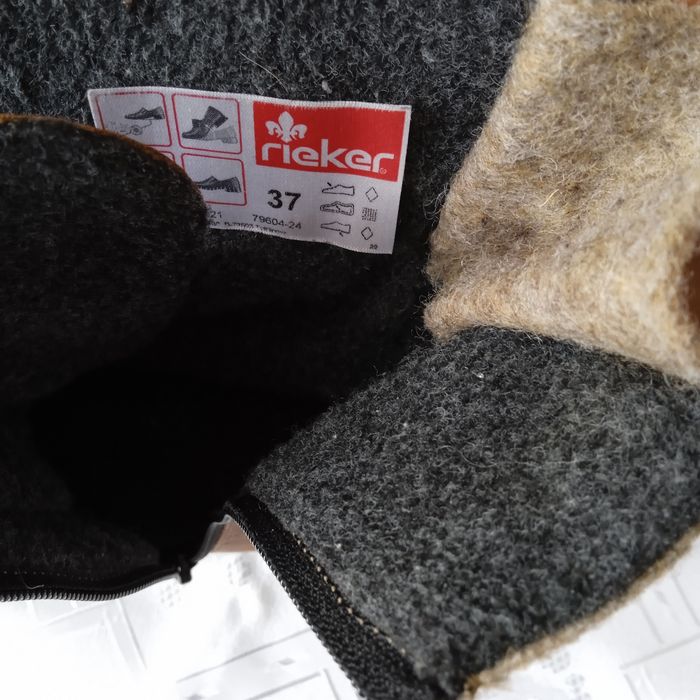 Rieker skóra naturalna i filc botki r 37