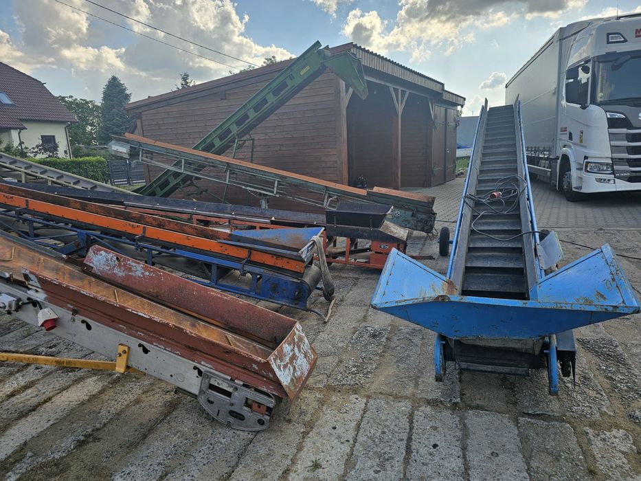 Taśmociąg podajnik taśma sortownik  ziemniaki cebula elektrobęben