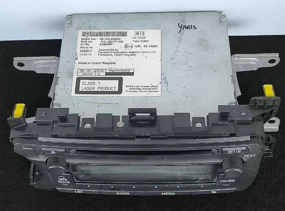 Rádio / Auto Rádio 86120-0D640 - TOYOTA YARIS